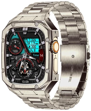 Stainless Steel Watch Band with Case Compatible with Apple Watch Ultra 49mm | Rugged Metal Strap with Cover for iWatch, Ultra 4/3/2/1 49mm, Luxury Protective Bracelet for Men.Titanium Color Stainless Steel Watch Band with Case Compatible with Apple Watch Ultra 49mm | Rugged Metal Strap with Cover for iWatch, Ultra 4/3/2/1 49mm, Luxury Protective Bracelet for Men.Titanium Color