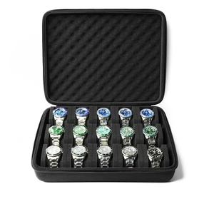 15 slots watch case, hard watch storage organizer case, watch travel case holder, with soft pillow 15 slots watch case, hard watch storage organizer case, watch travel case holder, with soft pillow