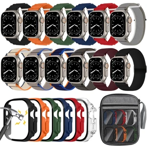 12pack Band&6pack Watch Case Compatible With Apple Watch Ultra 4/3/2/1 Band | Breathable Comfortable Nylon Loops Watch Band&Screen Protector&Organizer for iWatch Ultra 4/3/2/1 49mm 12pack Band&6pack Watch Case Compatible With Apple Watch Ultra 4/3/2/1 Band | Breathable Comfortable Nylon Loops Watch Band&Screen Protector&Organizer for iWatch Ultra 4/3/2/1 49mm
