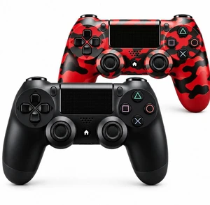 DualShock 4 Wireless Controller for PlayStation 4, Bluetooth Gamepad with Dual Vibration, Touch Pad, 3.5mm Audio Jack, Six-Axis Motion Sensor for PS4/Slim/Pro Console (Black + Camouflage Red) DualShock 4 Wireless Controller for PlayStation 4, Bluetooth Gamepad with Dual Vibration, Touch Pad, 3.5mm Audio Jack, Six-Axis Motion Sensor for PS4/Slim/Pro Console (Black + Camouflage Red)