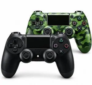 DualShock 4 Wireless Controller for PlayStation 4, Bluetooth Gamepad with Dual Vibration, Touch Pad, 3.5mm Audio Jack, Six-Axis Motion Sensor for PS4/Slim/Pro Console (Black + Camouflage Green) DualShock 4 Wireless Controller for PlayStation 4, Bluetooth Gamepad with Dual Vibration, Touch Pad, 3.5mm Audio Jack, Six-Axis Motion Sensor for PS4/Slim/Pro Console (Black + Camouflage Green)