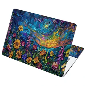 Universal Laptop Skin Sticker with 2 Wrist Pad Decals, 3-Piece Removable Vinyl Laptop Cover, Oil Painting Sunflower Waterproof Anti-Scratch, Easy-Trim Fit for 13.3" 14" 15.6" Laptops Universal Laptop Skin Sticker with 2 Wrist Pad Decals, 3-Piece Removable Vinyl Laptop Cover, Oil Painting Sunflower Waterproof Anti-Scratch, Easy-Trim Fit for 13.3" 14" 15.6" Laptops