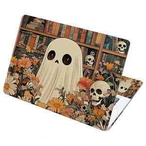 Universal Laptop Skin Sticker with 2 Wrist Pad Decals, 3-Piece Removable Vinyl Laptop Cover, Ghost Skull Florals Waterproof Anti-Scratch, Easy-Trim Fit for 13.3" 14" 15.6" Laptops Universal Laptop Skin Sticker with 2 Wrist Pad Decals, 3-Piece Removable Vinyl Laptop Cover, Ghost Skull Florals Waterproof Anti-Scratch, Easy-Trim Fit for 13.3" 14" 15.6" Laptops