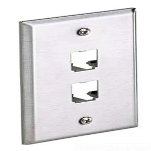 CFP2SY 1-Gang 2-Port Faceplate, 304 Stainless Steel CFP2SY 1-Gang 2-Port Faceplate, 304 Stainless Steel