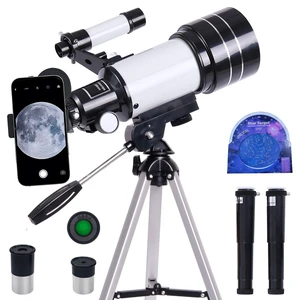 Telescope for Beginners, 70mm Aperture Refractor Portable Travel Telescope for Adult with Tripod, Finder Scope Telescope for Beginners, 70mm Aperture Refractor Portable Travel Telescope for Adult with Tripod, Finder Scope