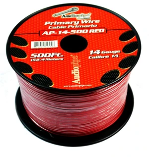 14 Gauge Car Audio Primary Wire (500ftRed) Remote, Power/Ground Electrical 14 Gauge Car Audio Primary Wire (500ftRed) Remote, Power/Ground Electrical