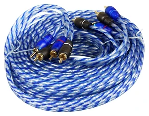 RTR Twisted RCA Cable Pair, 100% Copper (25 Foot, 4 Channel) Split Pin Connectors, Oxygen Free, Noise Rejection, Color Coded Channels, High Grade Audiophile Interconnect, Triple Shielded RTR Twisted RCA Cable Pair, 100% Copper (25 Foot, 4 Channel) Split Pin Connectors, Oxygen Free, Noise Rejection, Color Coded Channels, High Grade Audiophile Interconnect, Triple Shielded