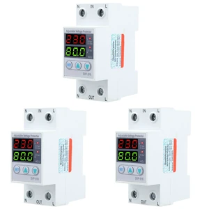 Voltage Protector Over Under Voltage Adjustable 3PCS SVP-916 100-130VAC for Electrical Equipment Delay Reset Voltage Protector Over Under Voltage Adjustable 3PCS SVP-916 100-130VAC for Electrical Equipment Delay Reset