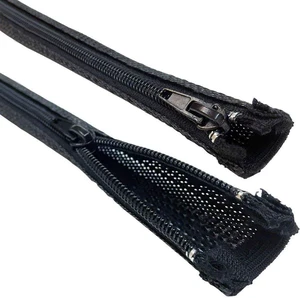 1.25" Expandable Braided Zipper Sleeving Wrap Around Sleeve - 5 Feet 1.25" Expandable Braided Zipper Sleeving Wrap Around Sleeve - 5 Feet