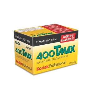 400 TMAX Professional Black & White Film ISO 400, 36mm, 24 Exposures ISO 400 black and white film with fine grain and 24 exposures for action, documentation and low-light photography 400 TMAX Professional Black & White Film ISO 400, 36mm, 24 Exposures ISO 400 black and white film with fine grain and 24 exposures for action, documentation and low-light photography