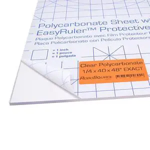 Polycarbonate Clear Plastic Sheet 40" X 48" X 0.236" (1/4") Exact with EasyRuler Film, Shatter Resistant, Easy to Cut, Bend, Mold Than Plexiglass. Window Panel, Hobby, Home, DIY, Industrial, Crafts Polycarbonate Clear Plastic Sheet 40" X 48" X 0.236" (1/4") Exact with EasyRuler Film, Shatter Resistant, Easy to Cut, Bend, Mold Than Plexiglass. Window Panel, Hobby, Home, DIY, Industrial, Crafts