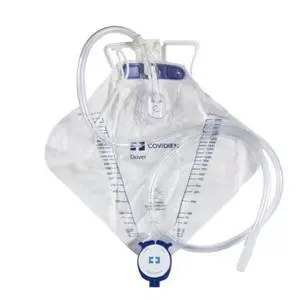 6206 Dover Urine Drainage Bag with Needle Sampling, Anti-Reflux Chamber Drain Port Poly Bag, 2000 mL Capacity (Pack of 20) 6206 Dover Urine Drainage Bag with Needle Sampling, Anti-Reflux Chamber Drain Port Poly Bag, 2000 mL Capacity (Pack of 20)