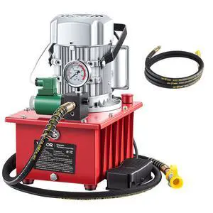 Electric Driven Hydraulic Pump, 750W 10,000 PSI, 120V Single Acting Hydraulic Pump Power Pack Unit, Solenoid Valve with Pedal Switch, 2.1 Gal / 8L, for Punching, Bending, Single Acting Cylinders Electric Driven Hydraulic Pump, 750W 10,000 PSI, 120V Single Acting Hydraulic Pump Power Pack Unit, Solenoid Valve with Pedal Switch, 2.1 Gal / 8L, for Punching, Bending, Single Acting Cylinders