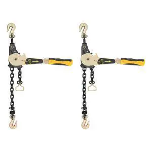 Ratcheting Chain Binder Kit, Easy Ratchet Chain Binder with Grab Working Load Tie Down Hooks Heavy Duty Tie Down Ratchet Load Binder for Trucks & Flatbed Trailers (3/8" - 1/2", 2 Pack) Ratcheting Chain Binder Kit, Easy Ratchet Chain Binder with Grab Working Load Tie Down Hooks Heavy Duty Tie Down Ratchet Load Binder for Trucks & Flatbed Trailers (3/8" - 1/2", 2 Pack)