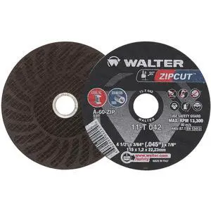 11T042 ZIPCUT 4.5X3/64X7/8'' T1 CUT-OFF WHEEL, 25 Pack 11T042 ZIPCUT 4.5X3/64X7/8'' T1 CUT-OFF WHEEL, 25 Pack