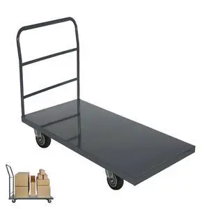 Heavy Duty Platform Truck Moving Flatbed Cart, 24"x48"Push Dolly, 2000 LBS Dolly Cart Flatform with Wheels and Handle, Steel Flatbed Cart for Luggage Moving, Shopping Heavy Duty Platform Truck Moving Flatbed Cart, 24"x48"Push Dolly, 2000 LBS Dolly Cart Flatform with Wheels and Handle, Steel Flatbed Cart for Luggage Moving, Shopping
