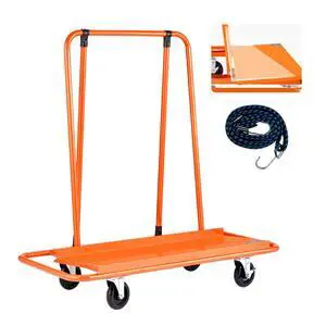 Heavy-Duty Panel Dolly, Drywall Cart Features 45.28" x 21.8" Deck & 5" Swivel Wheels, Drywall Sheet Cart, Handling Wall Panel, Sheetrock, Lumber, Ideal for Garage, Home, Warehouse Heavy-Duty Panel Dolly, Drywall Cart Features 45.28" x 21.8" Deck & 5" Swivel Wheels, Drywall Sheet Cart, Handling Wall Panel, Sheetrock, Lumber, Ideal for Garage, Home, Warehouse