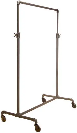 Adjustable Rolling Rack Vintage Pipeline 2 Way Ballet Clothes Hanging Fixture Adjustable Rolling Rack Vintage Pipeline 2 Way Ballet Clothes Hanging Fixture