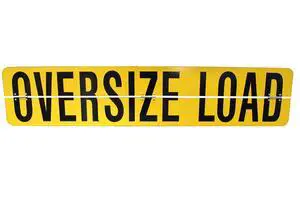 Oversize Load Sign - Aluminum, Center Hinged, Reflective (Black on Yellow, 60" x 12") Oversize Load Sign - Aluminum, Center Hinged, Reflective (Black on Yellow, 60" x 12")