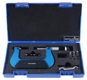 Screw Thread Micrometer, 2-3", S916-C752 | 4 Anvil Sets: 24-14, 13-9, 8-5, 4.5-3.5 TPI, 0.001" Resolution, ±0.00016" Accuracy Screw Thread Micrometer, 2-3", S916-C752 | 4 Anvil Sets: 24-14, 13-9, 8-5, 4.5-3.5 TPI, 0.001" Resolution, ±0.00016" Accuracy