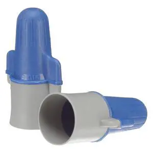 Performance Plus Wire Connector, B/G+JUG, Blue/Gray, Flexible Steel Spring Connectors, Copper, CSA Certified, UL Listed, Jug of 250, 14-6 AWG Performance Plus Wire Connector, B/G+JUG, Blue/Gray, Flexible Steel Spring Connectors, Copper, CSA Certified, UL Listed, Jug of 250, 14-6 AWG