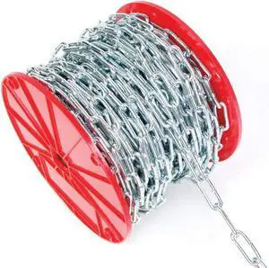 Koch Trade Size 2/0 Diameter by 100-Feet, Coil Straight Chain, Tie-Out Chain, Zinc Plated, up to 520 Pounds Working Load Limit, Made for Hanging Garden Baskets, 721926 Koch Trade Size 2/0 Diameter by 100-Feet, Coil Straight Chain, Tie-Out Chain, Zinc Plated, up to 520 Pounds Working Load Limit, Made for Hanging Garden Baskets, 721926