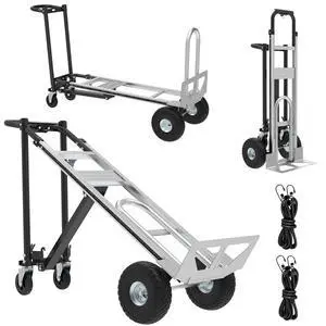 Aluminum Convertible Hand Truck, 800lbs 3 in 1 Black Folding Dolly Cart Lightweight Frame,Heavy Duty Industrial Platform Cart Handtruck for Construction, Logistics, Shopping, Home, Office Moving Aluminum Convertible Hand Truck, 800lbs 3 in 1 Black Folding Dolly Cart Lightweight Frame,Heavy Duty Industrial Platform Cart Handtruck for Construction, Logistics, Shopping, Home, Office Moving