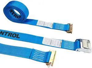 E-Track Cam Buckle Straps (20-Pack), 2 Inch x 20 Foot E Track Straps with Cam Buckle and Spring E-Fittings, 2,500 LBS Break Strength, Easy-to-Use Tiedowns in Vans and Trailers E-Track Cam Buckle Straps (20-Pack), 2 Inch x 20 Foot E Track Straps with Cam Buckle and Spring E-Fittings, 2,500 LBS Break Strength, Easy-to-Use Tiedowns in Vans and Trailers