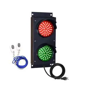 Red & Green 4 Inch Diameter Lens LED Stop Light with Keyfob for Social Distancing, Warning, Signaling or Factory Floor - Traffic Light Red & Green 4 Inch Diameter Lens LED Stop Light with Keyfob for Social Distancing, Warning, Signaling or Factory Floor - Traffic Light