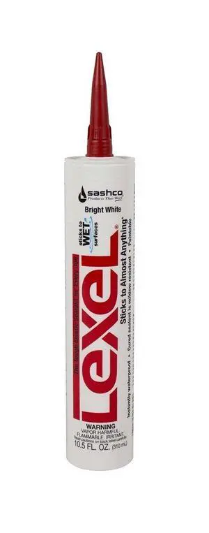 12-Pack of 10.5 oz 13030 White Lexel Synthetic Rubber Sealant 12-Pack of 10.5 oz 13030 White Lexel Synthetic Rubber Sealant