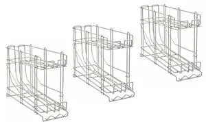Commercial Wire Can Rack 3-Pack, Holds (12) #5 Cans or (8) #10 Cans, FIFO Design, Durable Metal Can Rack for Restaurants (28W-671) Commercial Wire Can Rack 3-Pack, Holds (12) #5 Cans or (8) #10 Cans, FIFO Design, Durable Metal Can Rack for Restaurants (28W-671)