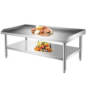 Prep Table Stainless Steel Worktable 30 x 60 x 24 Inches Equipment Grill Stand Table with Adjustable Storage Undershelf Commercial Workstation for Kitchen Restaurant Prep Table Stainless Steel Worktable 30 x 60 x 24 Inches Equipment Grill Stand Table with Adjustable Storage Undershelf Commercial Workstation for Kitchen Restaurant