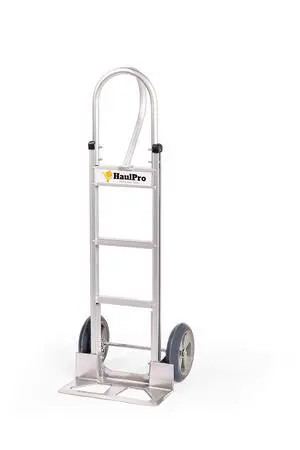 Heavy Duty Hand Truck with Vertical Loop Handle - Aluminum Dolly Cart for Moving - 500 Pound Capacity - 10" Rubber Wheels - 52.25" H x 17.5" W with 17.75" x 9.5" Diecast Nose Plate Heavy Duty Hand Truck with Vertical Loop Handle - Aluminum Dolly Cart for Moving - 500 Pound Capacity - 10" Rubber Wheels - 52.25" H x 17.5" W with 17.75" x 9.5" Diecast Nose Plate