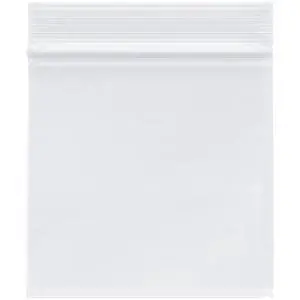 4" x 4" (Case of 8,000), 2 Mil Zipper Reclosable Plastic Bags 4" x 4" (Case of 8,000), 2 Mil Zipper Reclosable Plastic Bags