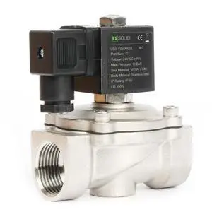 1" Stainless Steel Solenoid Valve - 24V DC, Normally Closed, 145 PSI Electric Valve for Water, Air, Diesel 1" Stainless Steel Solenoid Valve - 24V DC, Normally Closed, 145 PSI Electric Valve for Water, Air, Diesel