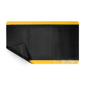Olympia Anti Fatigue Mat Industrial, Standing Mat, Yellow Border Safety, 5 x 3 ft, 15/16" Thick, Advanced High-Density Memory Foam, for Workshop Workstations, Laboratory Benches Olympia Anti Fatigue Mat Industrial, Standing Mat, Yellow Border Safety, 5 x 3 ft, 15/16" Thick, Advanced High-Density Memory Foam, for Workshop Workstations, Laboratory Benches