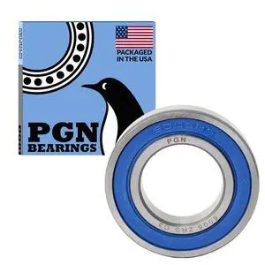 PGN (100 Pack) 6005-2RS Bearing - Lubricated Chrome Steel Sealed Ball Bearing - 25x47x12mm Bearings with Rubber Seal & High RPM Support PGN (100 Pack) 6005-2RS Bearing - Lubricated Chrome Steel Sealed Ball Bearing - 25x47x12mm Bearings with Rubber Seal & High RPM Support