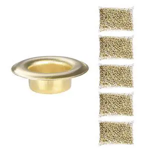 5000 pcs 3/8 inch Grommet Kit 10mm Size #2 Brass Grommets Compatible with Semi Automatic Grommet Machine for Fabric Canvas Tarps Banners YES0386 5000 pcs 3/8 inch Grommet Kit 10mm Size #2 Brass Grommets Compatible with Semi Automatic Grommet Machine for Fabric Canvas Tarps Banners YES0386
