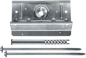 BVLZ-KT4 BLVZ Brick Veneer Ledger Connector Kit - ZMAX Galvanized Steel, Featuring Compression Strut & Fasteners for CodeCompliant Deck Attachment Through Brick/Masonry BVLZ-KT4 BLVZ Brick Veneer Ledger Connector Kit - ZMAX Galvanized Steel, Featuring Compression Strut & Fasteners for CodeCompliant Deck Attachment Through Brick/Masonry
