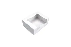 24313 Paperboard White Window Bakery Box, 9" Length x 7" Width x 3-1/2" Height (Case of 200) 24313 Paperboard White Window Bakery Box, 9" Length x 7" Width x 3-1/2" Height (Case of 200)