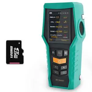 Smart Air Quality Monitor Indoor 12-in-1 CO2 Meter Dust PM1.0 PM2.5 PM10 Particles TVOC Detector HCHO Tester with Data Logger for Home AQI Test (128S) Smart Air Quality Monitor Indoor 12-in-1 CO2 Meter Dust PM1.0 PM2.5 PM10 Particles TVOC Detector HCHO Tester with Data Logger for Home AQI Test (128S)