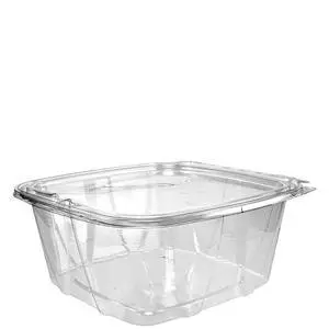 CH64DEF 64 oz Tamper-Resistant Clear Hinged Container with Flat Lid (Case of 200) CH64DEF 64 oz Tamper-Resistant Clear Hinged Container with Flat Lid (Case of 200)