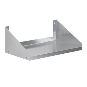 Stainless Steel Wall Shelf with Side Guards (30" Long x 18" Deep) Stainless Steel Wall Shelf with Side Guards (30" Long x 18" Deep)