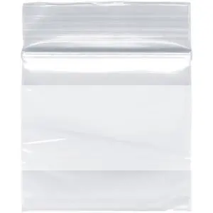 2" x 2" (Case of 30,000), 2 Mil with White-Block Zipper Reclosable Plastic Bags 2" x 2" (Case of 30,000), 2 Mil with White-Block Zipper Reclosable Plastic Bags