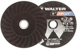 Walter 11T062 6x3/64x7/8 Zip Wheel Cut-Off Wheels Type 1 A60 Grit, 25 Pack Walter 11T062 6x3/64x7/8 Zip Wheel Cut-Off Wheels Type 1 A60 Grit, 25 Pack