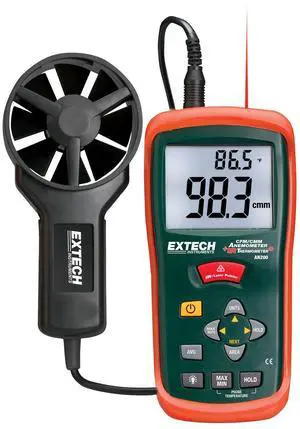 AN200 CFM/CMM Mini Thermo-Anemometer with Built-in Infrared Thermometer AN200 CFM/CMM Mini Thermo-Anemometer with Built-in Infrared Thermometer