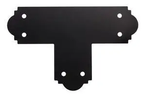 Outdoor Accents Mission Collection ZMAX, Black Powder-Coated T Strap for 6x6 (Pack of 8) Outdoor Accents Mission Collection ZMAX, Black Powder-Coated T Strap for 6x6 (Pack of 8)