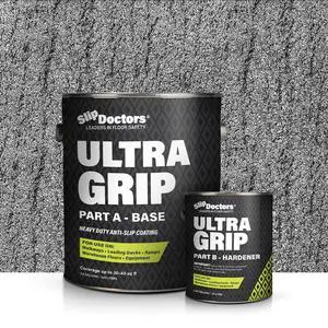 Ultra Grip Extra High Traction (Regular, Dark Gray) Non-Skid Paint for Industrial Surfaces, Gallon, Two-Part Epoxy Ultra Grip Extra High Traction (Regular, Dark Gray) Non-Skid Paint for Industrial Surfaces, Gallon, Two-Part Epoxy