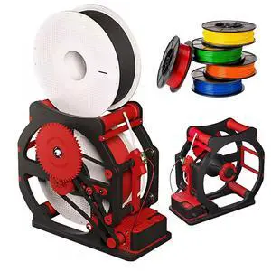 Electric 3D Filament Respooler - Automatic Spool Winder with Smart Start & Stop, Adjustable Tension Control, Universal for PLA PETG ABS TPU, Fast 5-Minute Winding for 3D Printing Electric 3D Filament Respooler - Automatic Spool Winder with Smart Start & Stop, Adjustable Tension Control, Universal for PLA PETG ABS TPU, Fast 5-Minute Winding for 3D Printing