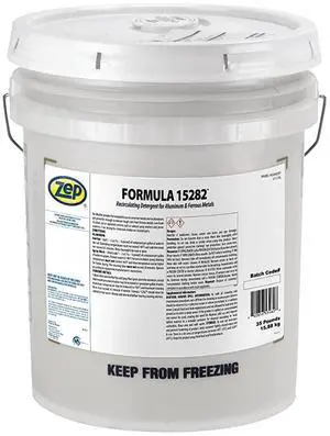 Formula 15282 Recirculating Detergent for Aluminum & Ferrous Metals - 35 LB Pail - 534837 - FOR WORKPLACE & INDUSTRIAL USE ONLY Formula 15282 Recirculating Detergent for Aluminum & Ferrous Metals - 35 LB Pail - 534837 - FOR WORKPLACE & INDUSTRIAL USE ONLY